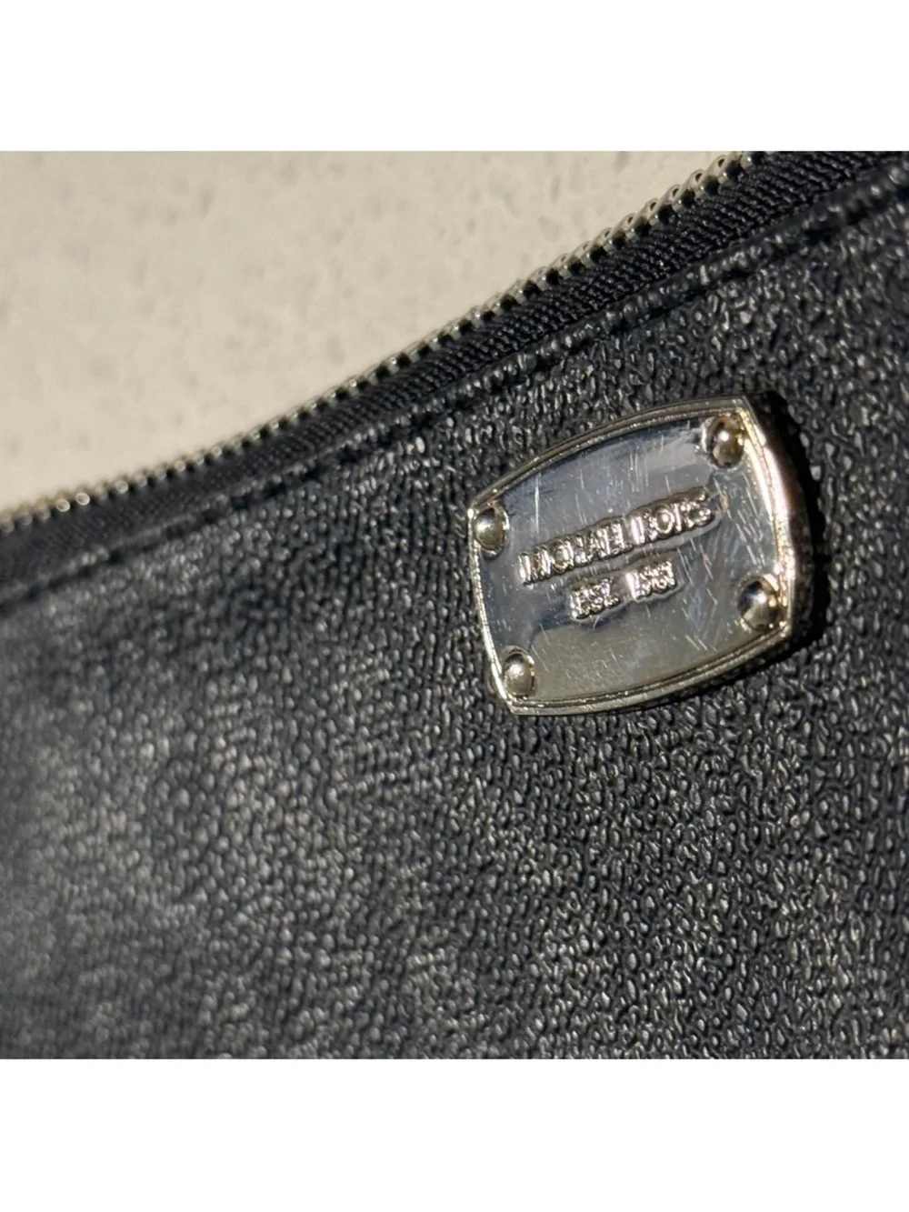 Michael Kors‎ Logo Belt Bag Black Gray Brown Waist Fanny Pack Purse Sz Medium